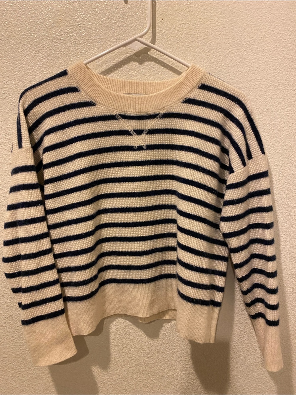 Madewell cashmere striped sweater size small
